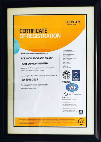 Chứng chỉ ISO 9001:2015