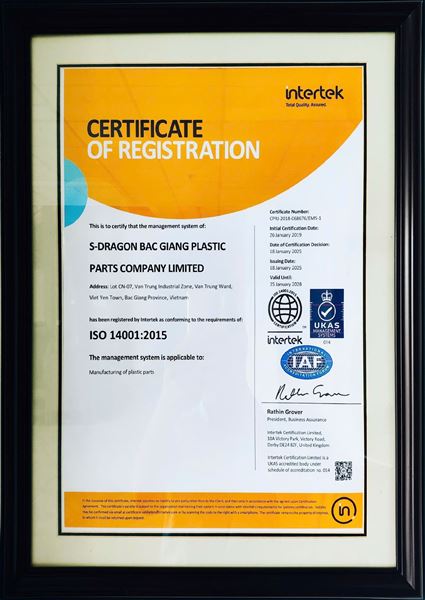 Chứng chỉ ISO 14001:2015